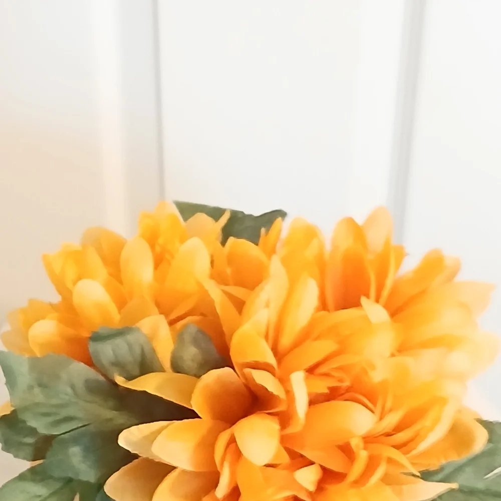 Vibrant Orange Faux Floral Arrangement
